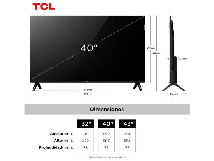 Smart TV 40" TCL Full HD QLED 40S5K - Imagem 3