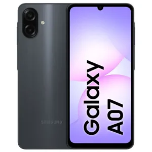 Smartphone Samsung A07 128GB Preto 4GB RAM Tela 6,7″ Câm. Dupla + Selfie 8MP