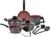 Conjunto Panelas Elegan Prime 8 Peças Grafite com Rosa